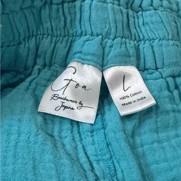 Women's Blue Casual GOA Shorts by Japna cotton Comfort beachwear Large - Picture 4 of 6